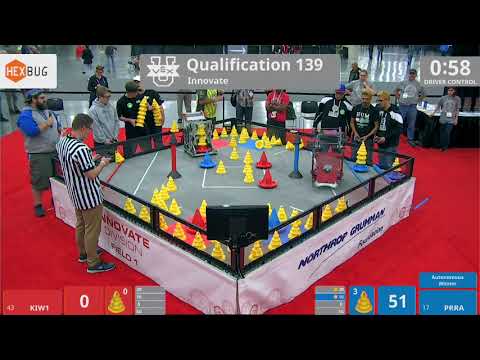 2018 VEXU Innovate Q139 - KIW1 vs PRRA - 39 to 98