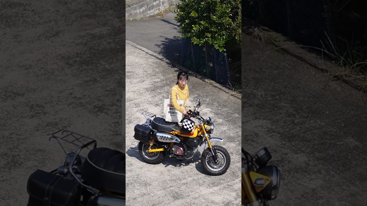 春まで待てない私は、春みたいな服でバイクに乗る