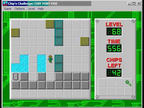 Chip's Challenge 1 level 68 solution - 489 seconds