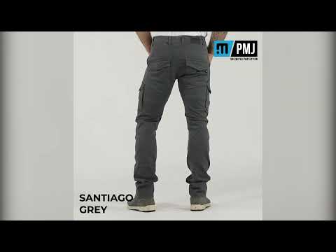 Pantalon Cargo PMJ Santiago Gris Jean Moto
