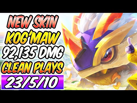 92,135 DAMAGE INSANE FULL ATTACK SPEED DIAMOND KOG'MAW NEW SKIN | Build & Runes | League of Legends