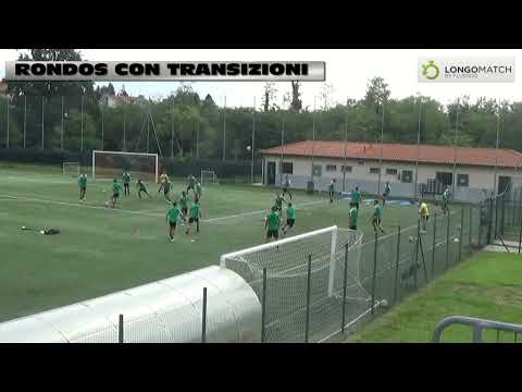 Rondos con transizioni:  6v2 su 3 campi