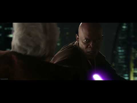 Star Wars  Revenge of the Sith   Palpatine vs Windu Fight 4k