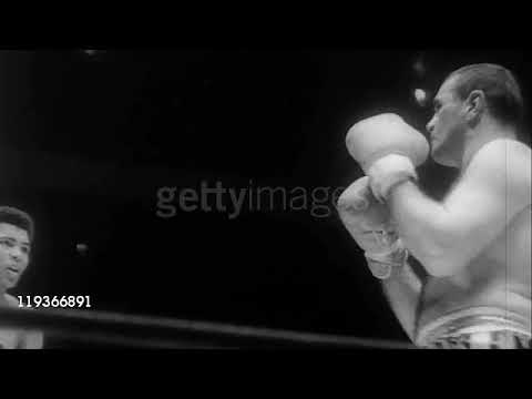 Cassius Clay (Muhammad Ali) boxing against Gary Jawish at Golden Gloves