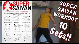 Crazy Super Saiyan darebee workout!! Intense 10 set workout!! (insane workout)