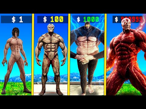 $1 ATTACK ON TITAN to $1,000,000,000 ATTACK ON TITAN in GTA 5