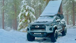 Testing My New Go Fast Camper in a Snowstorm! | 2025 Colorado ZR2 Overland Trip