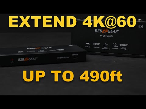 BZBGear 4K 18Gbps HDMI HDBaseT Extender with Bi-directional IR RS-232 and CEC (490 Feet)