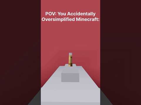 EPIC FAIL: Accidentally Oversimplified Minecraft!!! 😱🎮 #MinecraftShorts