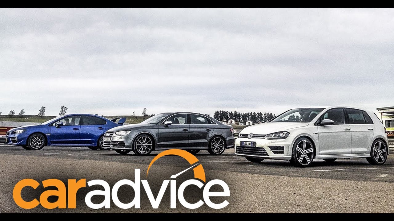 Audi S3 v Subaru WRX STI v Volkswagen Golf R: $60K all-wheel-drive shoot-out