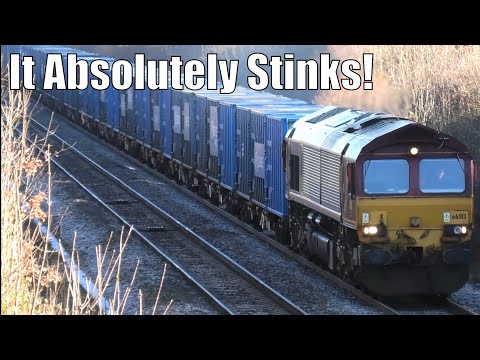 DB 66013 Leads the Binliner past Bonemill Land Bridge