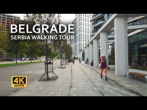 Belgrade, Serbia walking tour 2024 4K 60 FPS | Belgrade Waterfront & Sava Promenada