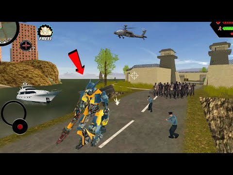 Robot Shark (Sport Car Fight On Army Base) Yellow Bee Fight Army Camp - Android Gameplay HD