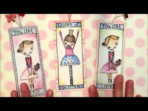 Watercolor Valentine Bookmarks