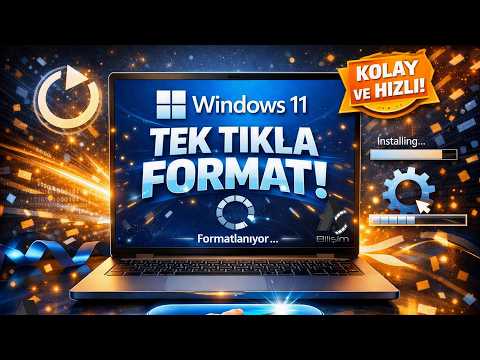 Tek Tıkla Windows 11 Format Atma! (USB Olmadan En Kolay Yöntem)