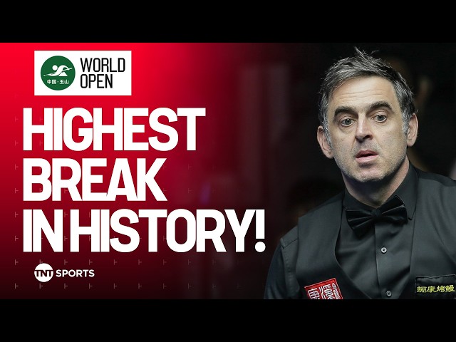 THE GOAT! Snooker legend Ronnie O'Sullivan makes history with stunning 153 break at World Open 🐐 SDDEFAULT Thumbnail