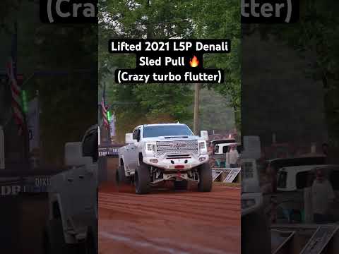 Lifted 2021 L5P sled pulling at Liberty County GA #sledpull #l5p #duramax #diesel #denali