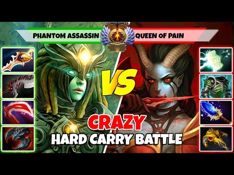 PHANTOM ASSASSIN (Carry) vs QUEEN OF PAIN (Carry) - Battle Of Immortal Rank Dota 2 Players - Z Dota
