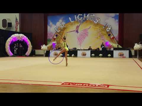 Denysenko Viktoriia (Ukraine) - 11.45 - Hoop - Level 10 Junior - LA Lights 2018