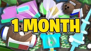 I GOT EVERYTHING In 1 MONTH! (Roblox Bee Swarm Simulator)