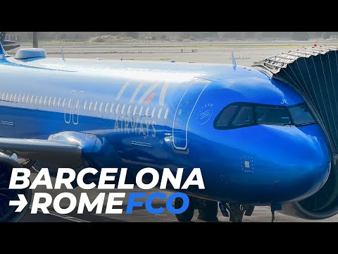 Over the Mediterranean Sea | ITA Airways A320 Flight from Barcelona to Rome!
