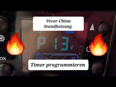 Vevor China parking heater - Instructions for programming the timer for the switch-on time
