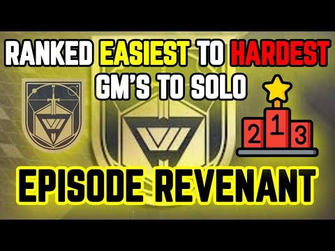 RANKED | Easiest To Hardest Grandmaster Nightfall's To SOLO In Episode Revenant - GM Selector Node
