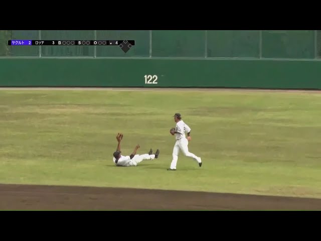 【ファーム】マリーンズ・ペゲーロ 右中間への当たりをナイスキャッチ!!  2018/4/14 M-S(ファーム)