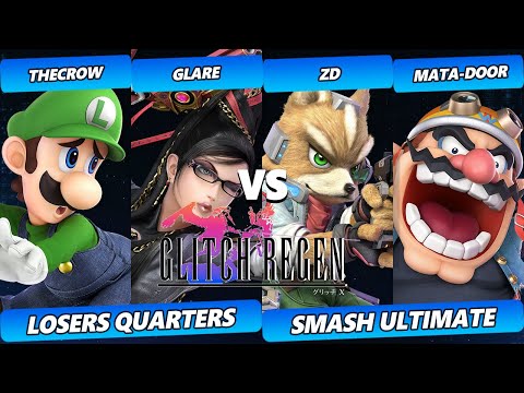 Glitch Regen Losers Quarters - Glare & TheCrow Vs. ZD & Mata-Door - Smash Ultimate Tournament