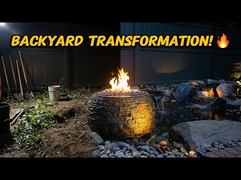 We built TWO water features in ONE backyard and the transformation was INSANE