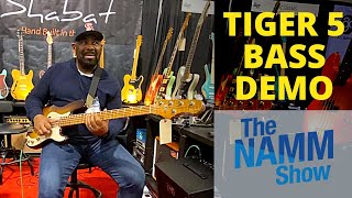 Video thumbnail for Tiger 5 Bass Demo With Andrew Gouche | NAMM 2020 by Shabat Guitars