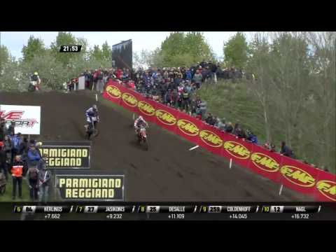 MXGP of Europe Jeffrey Herlings fights with Romain Febvre for 5th place