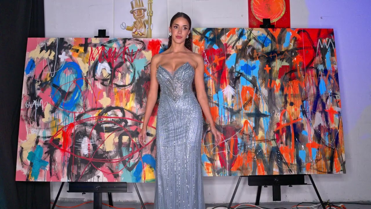 Giannina Azar Model Craselys Garcia poses @artheartsfashion Art Basel