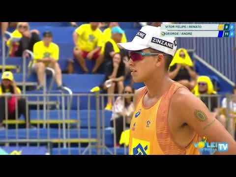 GEORGE E ANDRÉ  STEIN X VITOR FELIPE E RENATO FINAL CIRCUITO BRASILEIRO DE VÔLEI DE PRAIA TOP 8