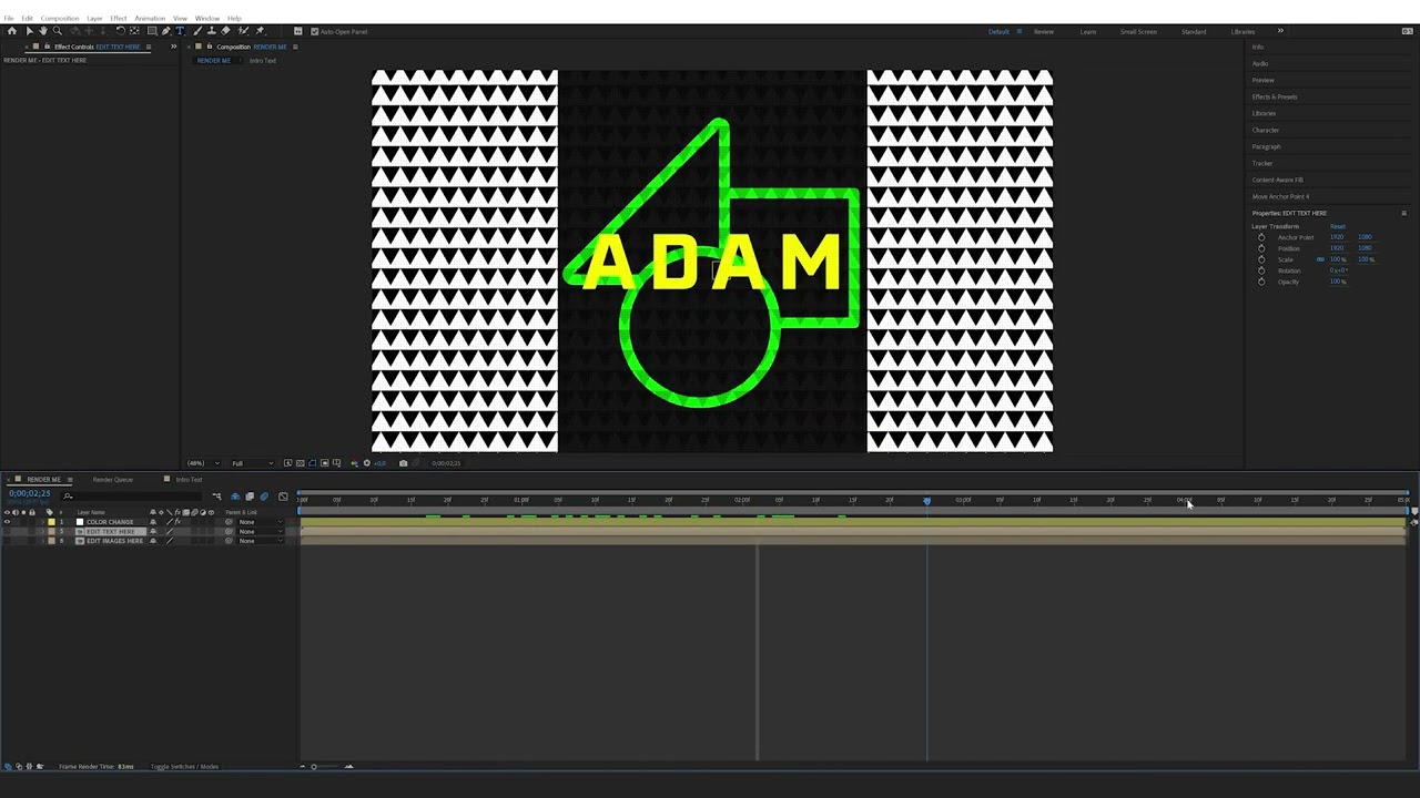 How to edit the Glitchy Gamer Channel intro