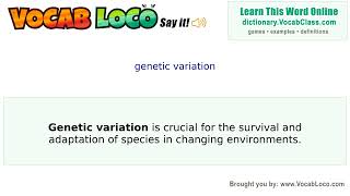 Video thumbnail for genetic variation