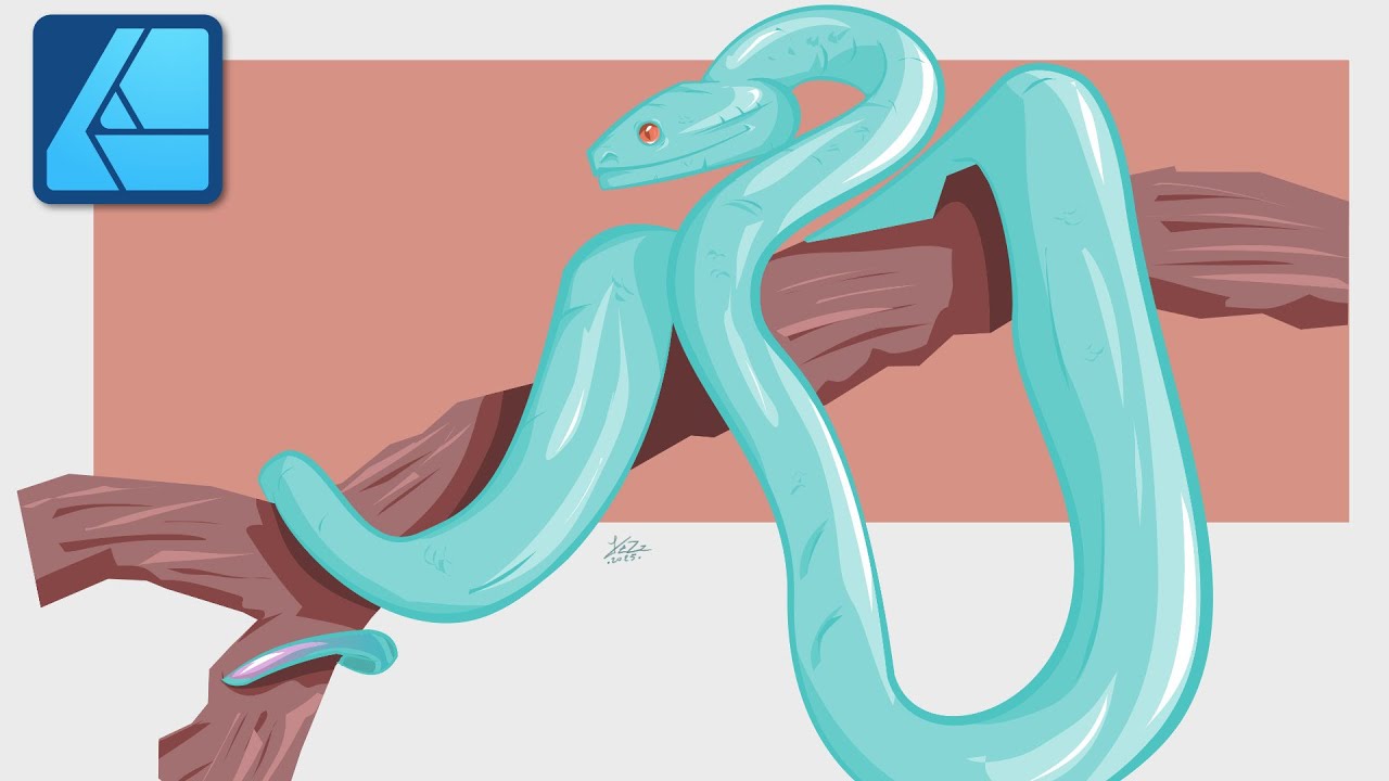 Snake Vector Illustration in Affinity Designer