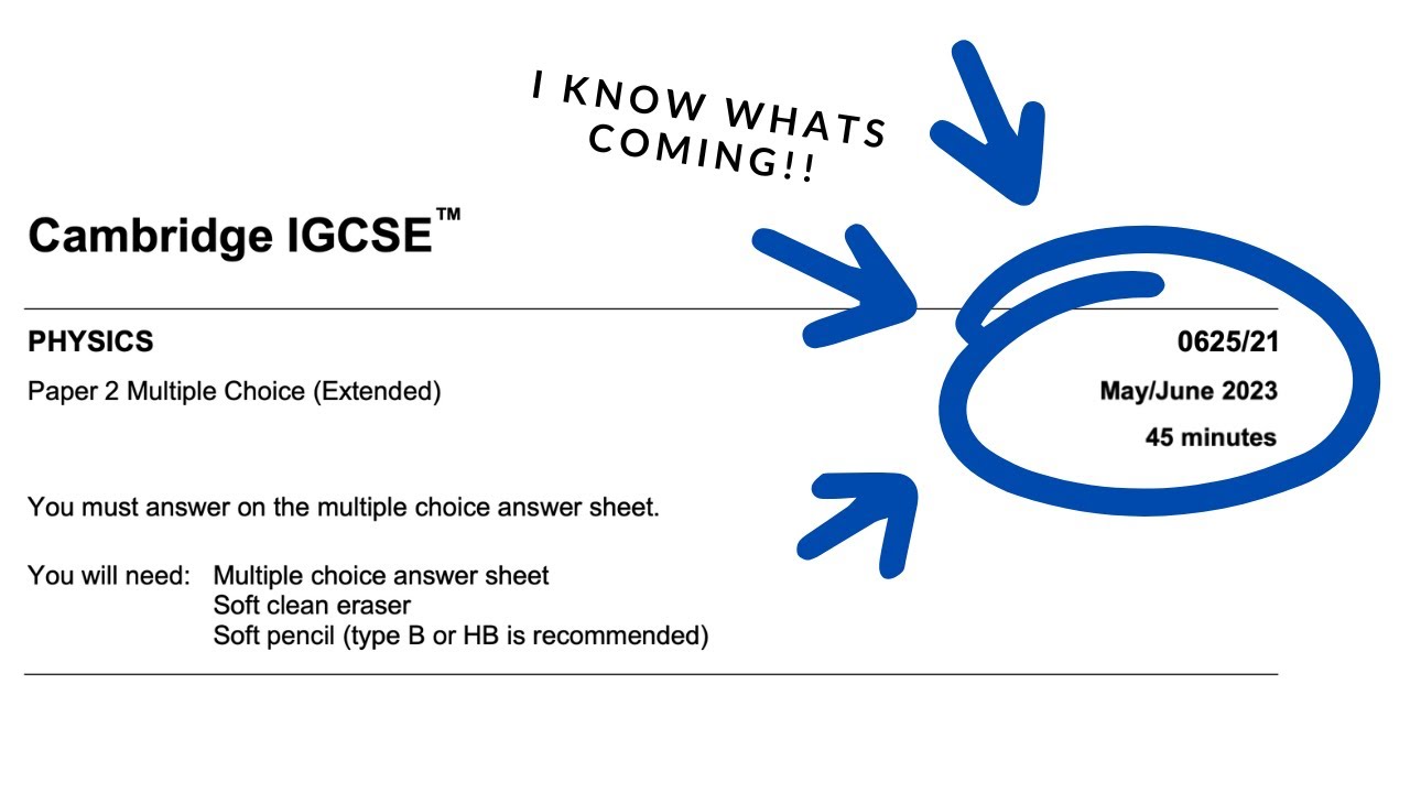IGCSE 0625 Physics May/June 2023 guess paper 2 | here's what to expect!