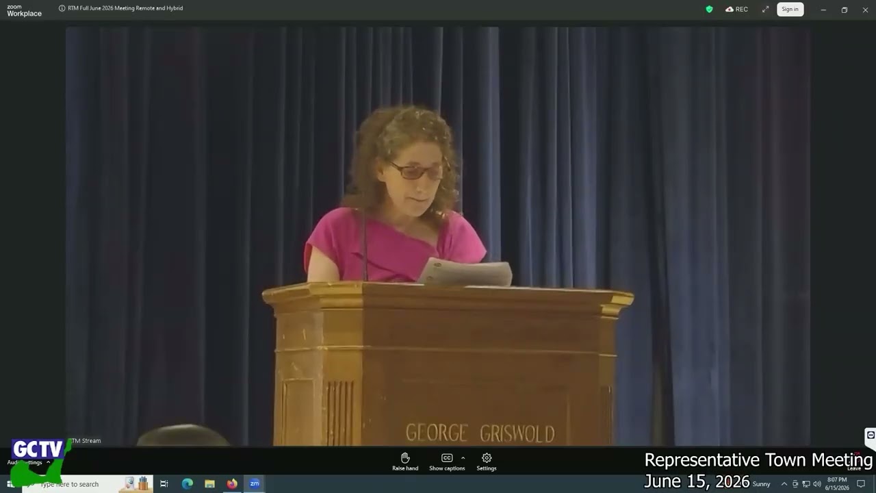 From the Town Meeting