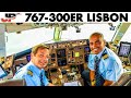 Piloting The BOEING 767 300ER From Lisbon Cockpit Views