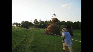 preview picture of video 'Ox Powered Hay Stacker'
