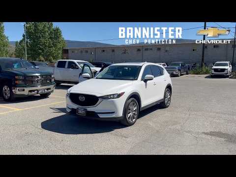 2021 Mazda CX-5 2021.5 GS AWD in White for sale at Bannister Chevrolet Penticton in Penticton, BC