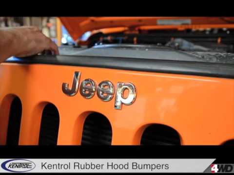 Kentrol Rubber Hood Bumpers - JK Wrangler Installation