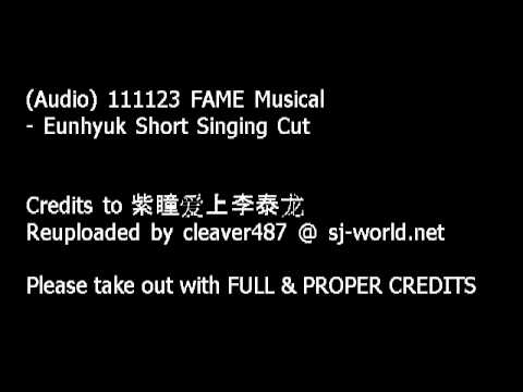 (Audio) 111123 'FAME' Musical - Eunhyuk Short Singin Cut