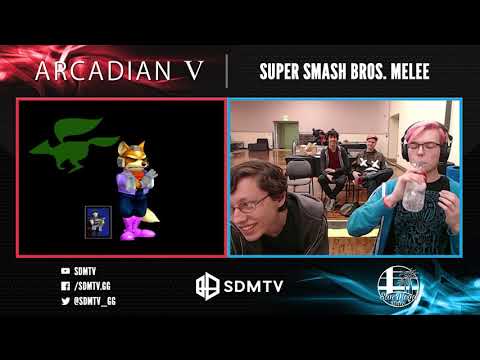 Arcadian 5 - Cheesy (Marth) vs. Streamlord (Fox) - Singles Top 8 Losers Finals - Smash Melee
