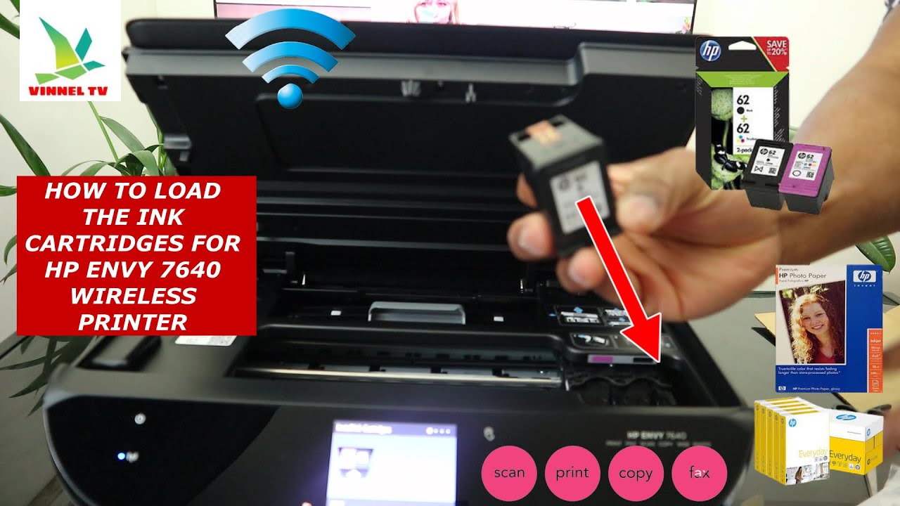 HOW TO LOAD THE INK CARTRIDGES FOR HP ENVY 7640
