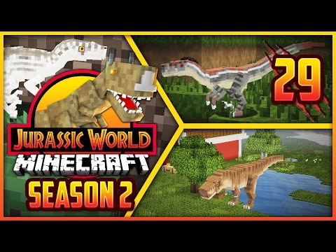 Minecraft Jurassic World S2 - Episode 29 - T-REX ESCAPED & ACHILLOBATOR DINO!