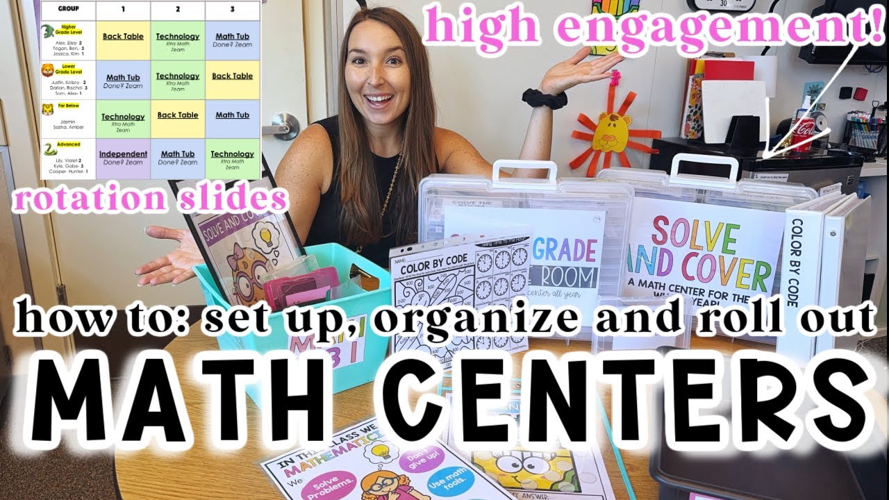 MATH CENTERS || Set Up, Organize, Roll Out and Storage || Math Rotations