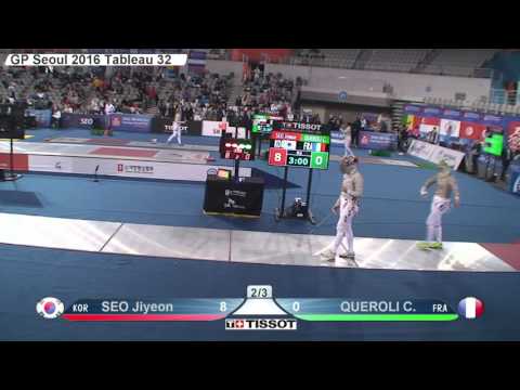 FE F S Individual Seoul GP 2016 T32 03 red QUEROLI FRA vs SEO KOR