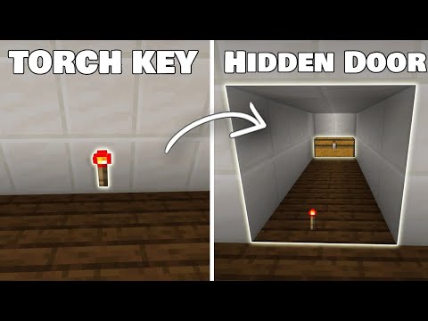 Xorbes - Hidden Redstone Torch Key Door | Minecraft Bedrock Redstone Tutorial